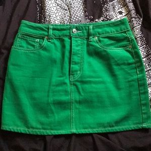 Green Denim Skirt Forever 21